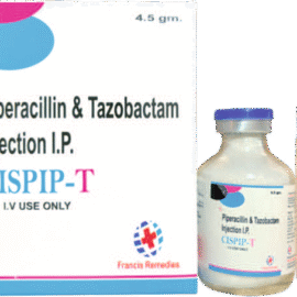 CISPIP-T Injection Piperacillin Sodium 4000mg + Tazobactum 500mg with WFI