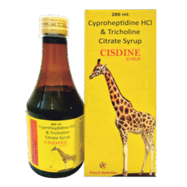 CISDINE Syrup Cyproheptadine HCL 2mg + Tricholine Citrate 275mg