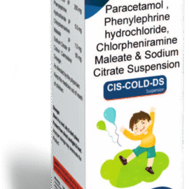 CISCOLD-DS Suspension Paracetamol 250 mg +CPM mg + Phenylephrine 5 mg + Sodium Citrate 60 mg